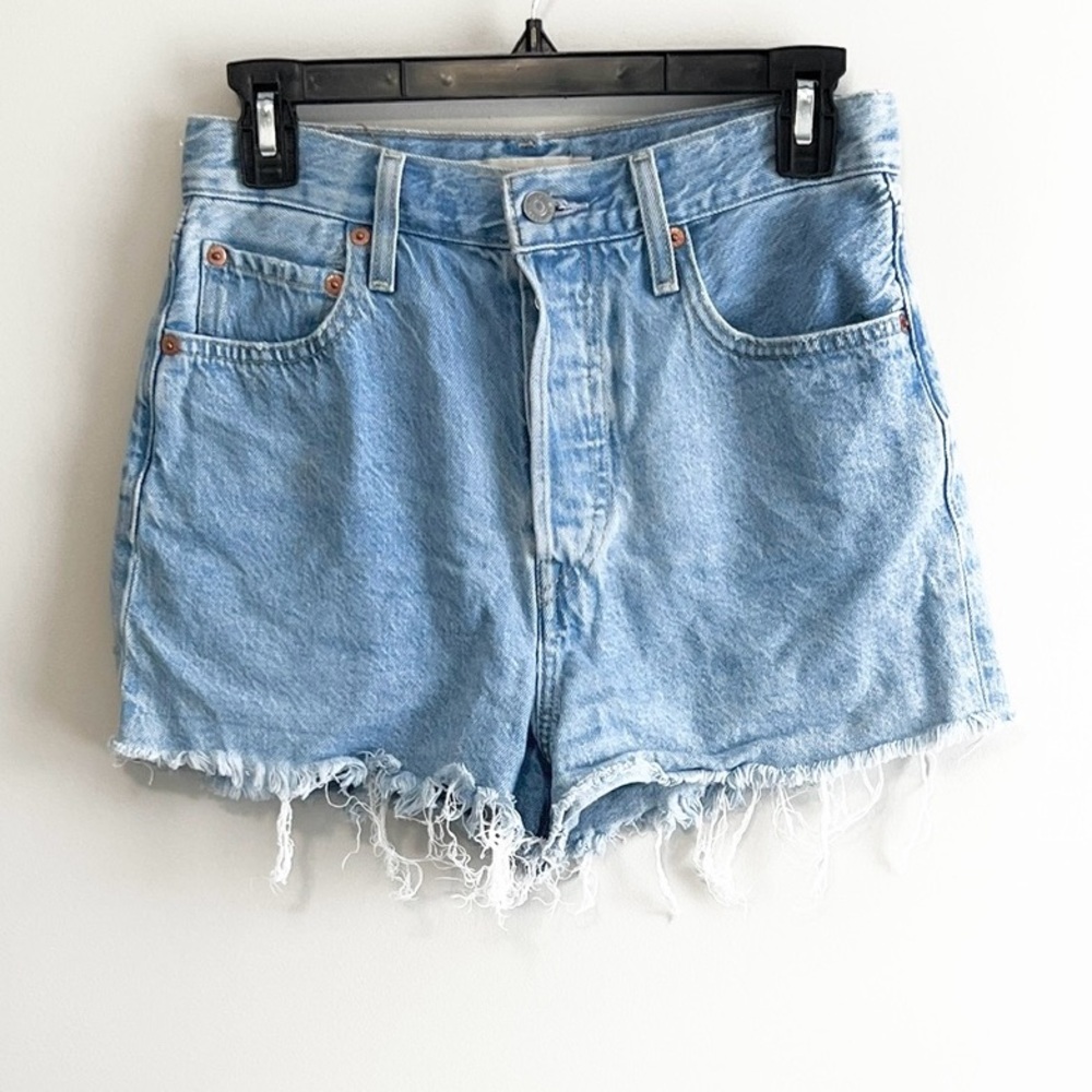 Levi's Ribcage Button Fly Denim Shorts